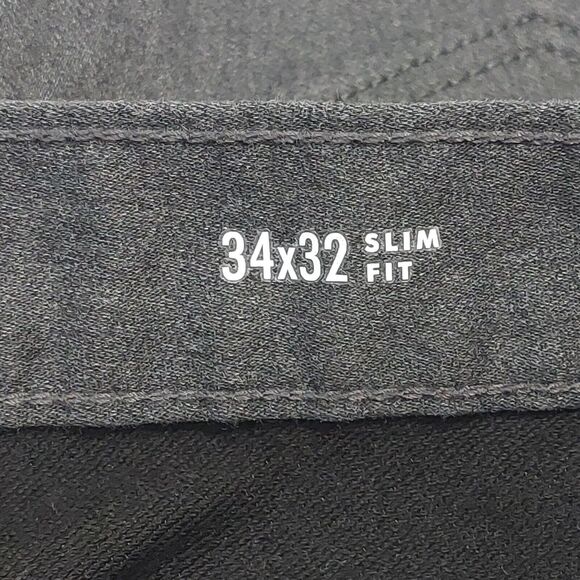 Banana Republic Mens 34x32 Travel Jean Slim Fit Pants Charcoal Heather Stretch - Picture 5 of 11